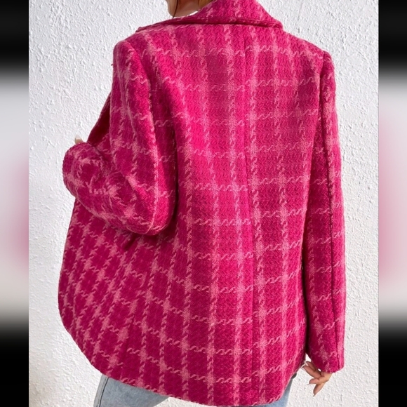 New Arrival Autumn Winter White Woolen Blend Long Sleeve Double-Breasted Gold Bu - Picture 2 of 3